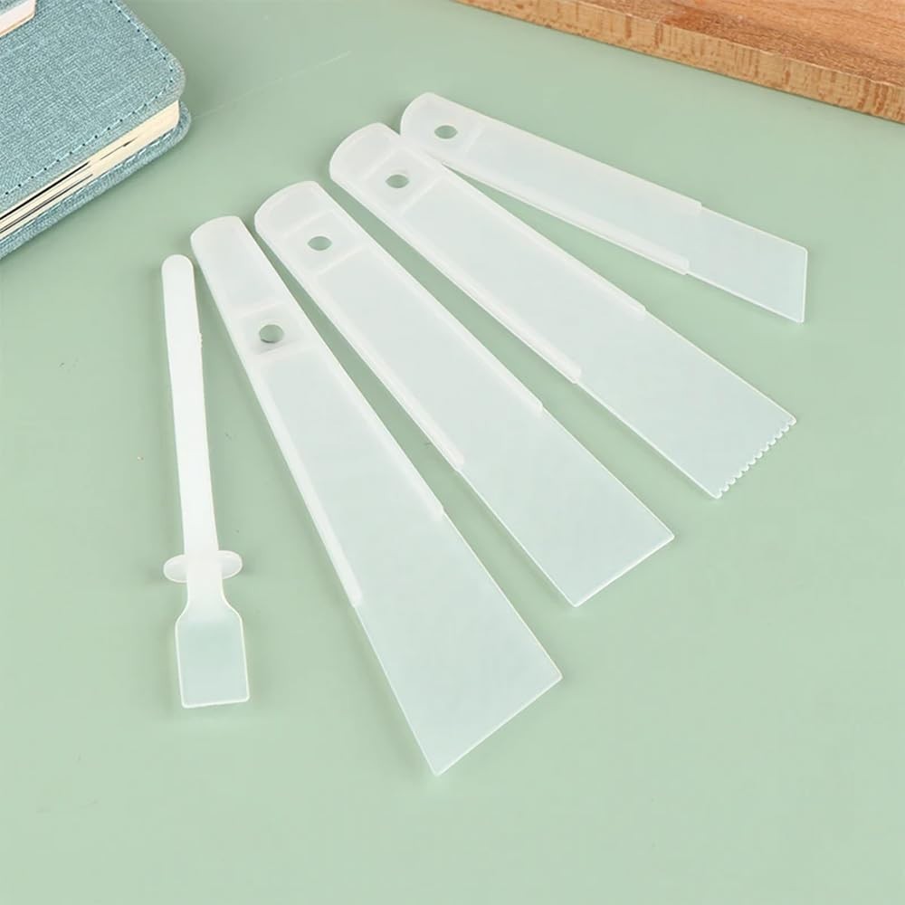 5 Pack Glue Spreader Plastic Glue Smear Plate Scraper Sticks Applicator Tool for