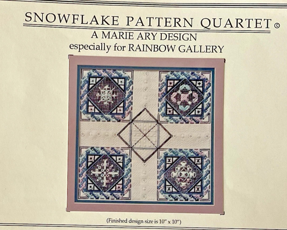 Snowflake Pattern Quartet Cross Stitch Pattern by Rainbow Gallery - New