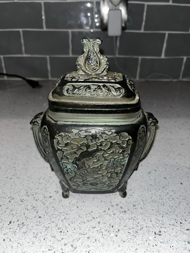 Vintage Asian Jar Incense Burner