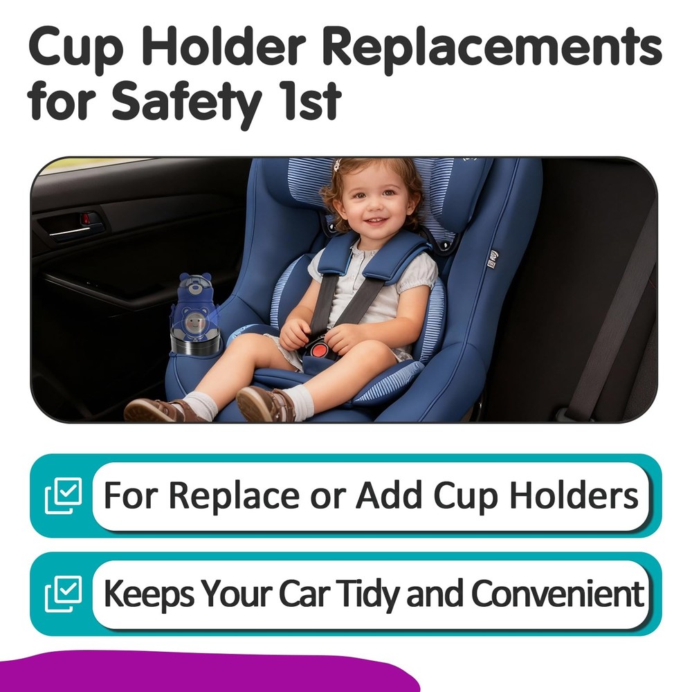 Cup Holder Replacement for Car Seats, Easy Snap Installation, Durable 2Pack