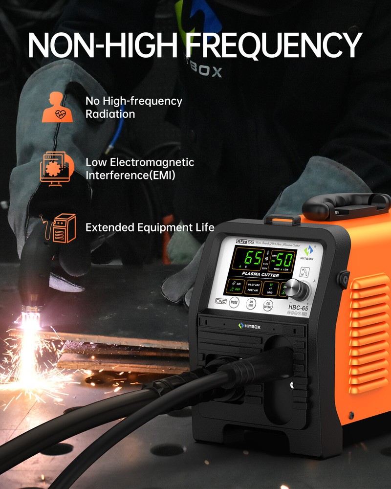 HITBOX 65A 110/220V Non-Touch Pilot Arc Digital Plasma Cutter Cutting Machine US