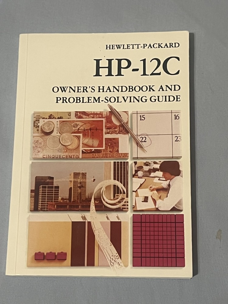 Hewlett-Packard HP-12C Programmable Financial Calculator W/ Case & Handbook