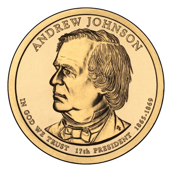 2011 P Andrew Johnson Presidential Dollar From Mint Roll