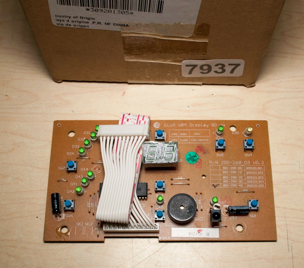 Electrolux 309201305 AC Control Board Input Display