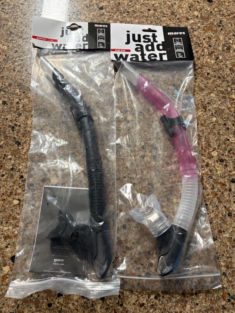 Mares Ergo Flex Snorkels (two, brand new)