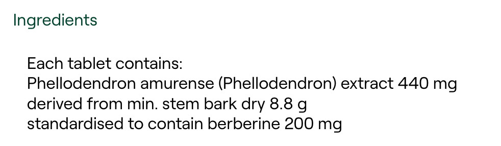 MediHerb Phellodendron Forte 60 Tablets