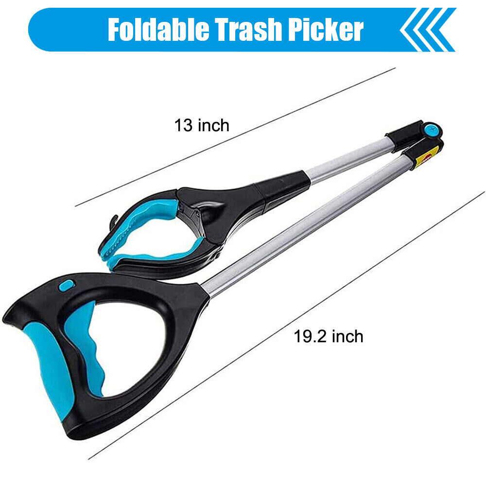 32" Grabber Pick Up Tool Foldable Garbage Hand Grip Reaching Stick Trash Picker
