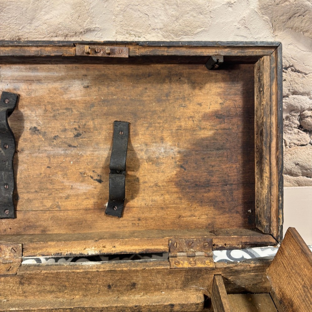Vintage Workman Tool Chest Pine 1940's Original Iron Hardware