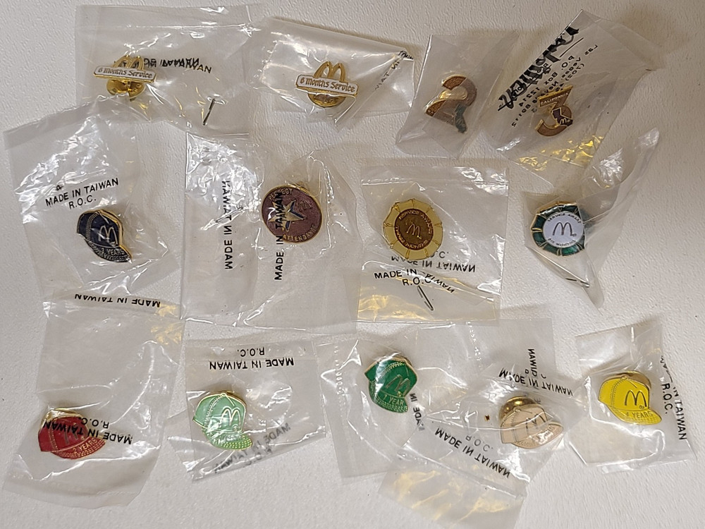 McDonald's 13 Service Crew Label Pins