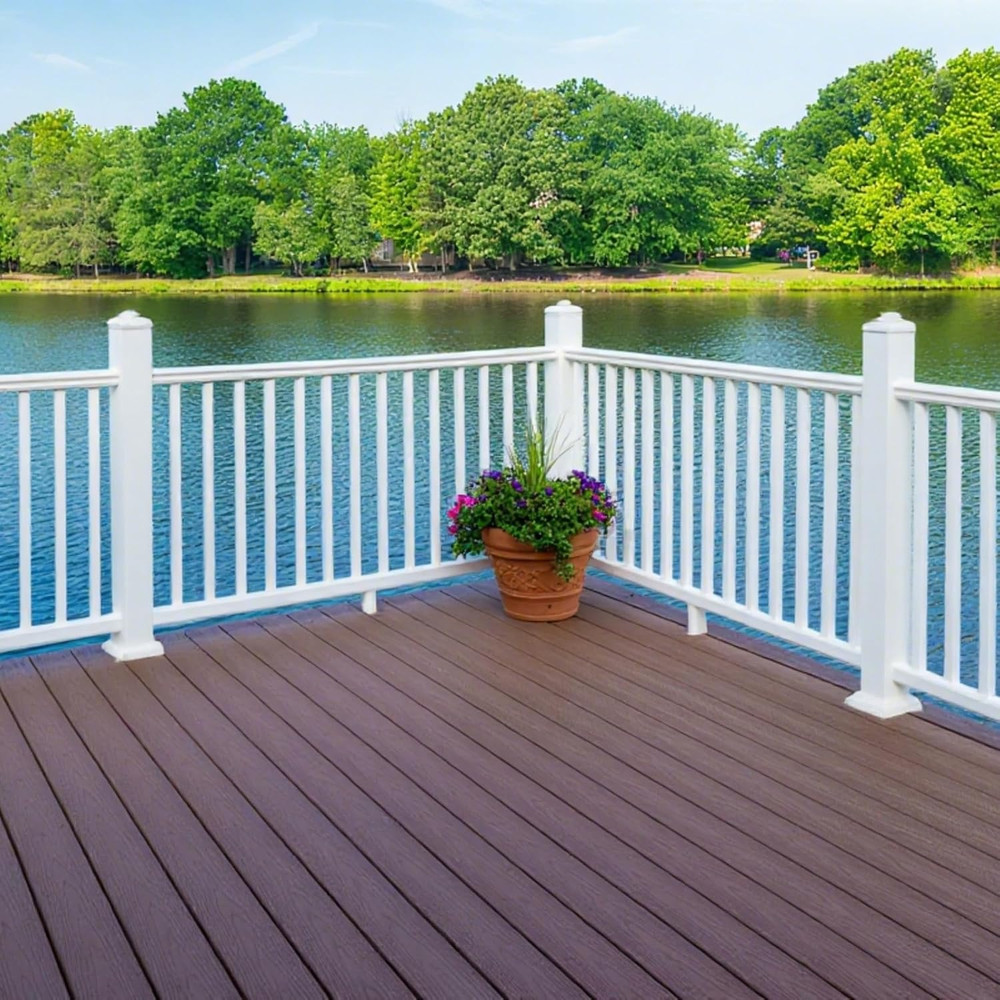 Heavy Duty Aluminum Deck Post Kit 39" - Rust-Proof, White, 36" Height