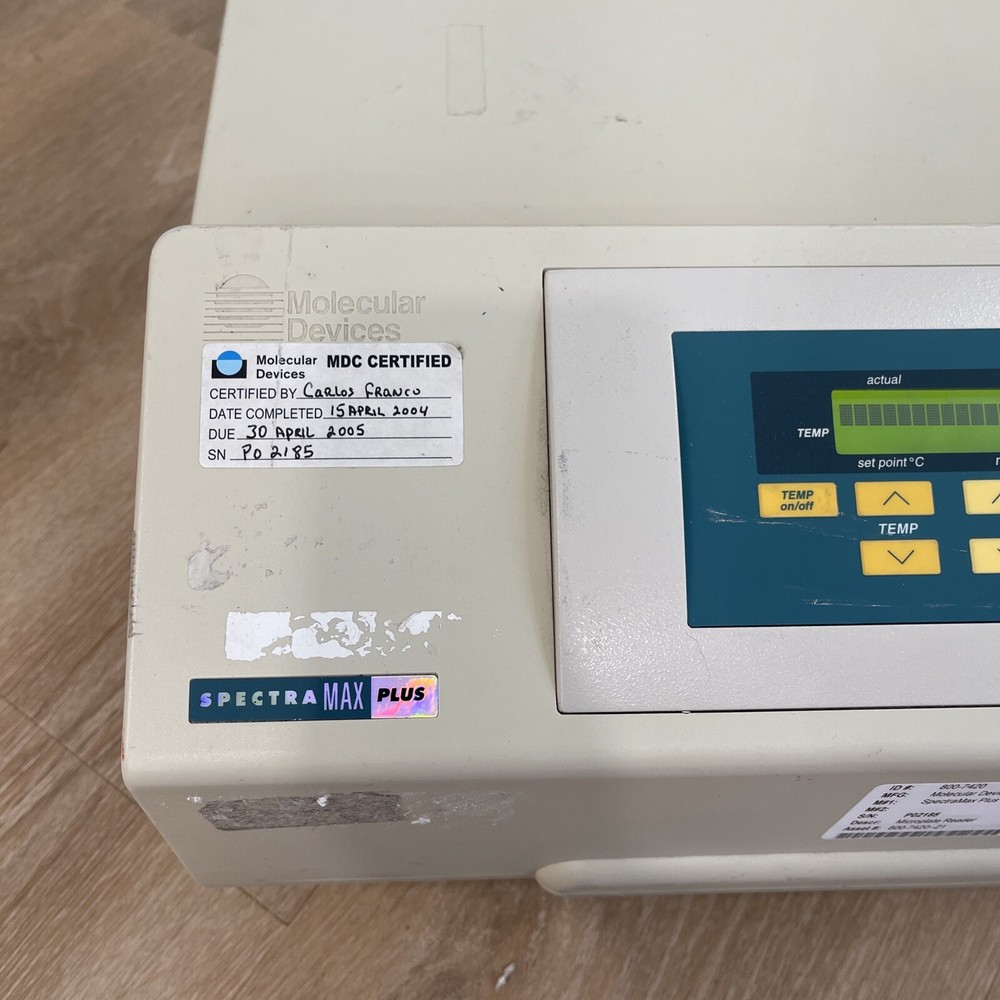 MOLECULAR DEVICES SPECTRA MAX PLUS MICROPLATE SPECTROPHOTOMETER READ