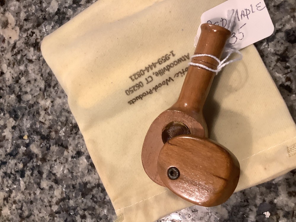 Pocket Pipe - Handmade, Lidded - - Red Maple Wood