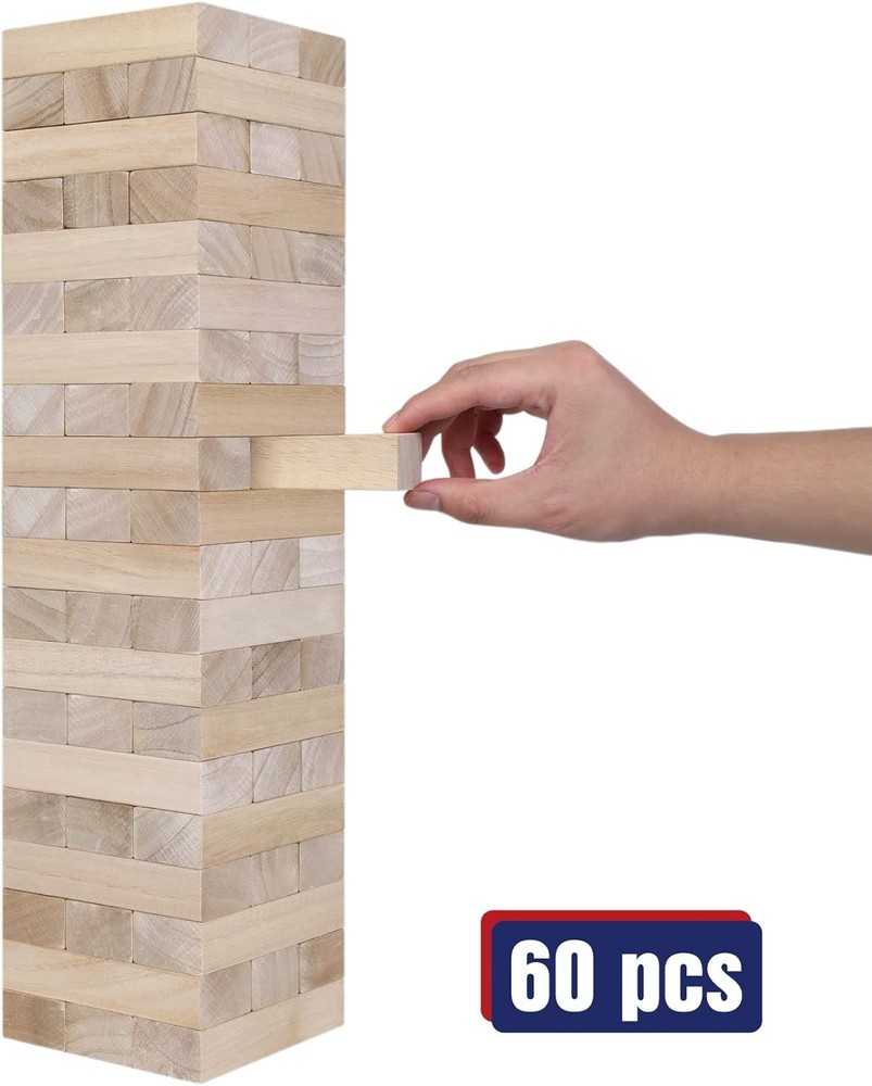 GOTHINK Giant Tumble Tower Game, Large Tumbling Stack to Over 3.2FT
