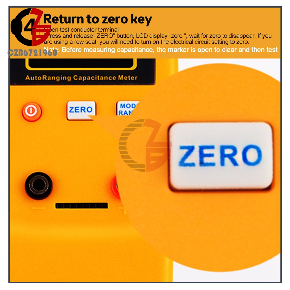 LCD High-precision Capacitor Meter Auto Range Handheld Capacitor Circuit Tester