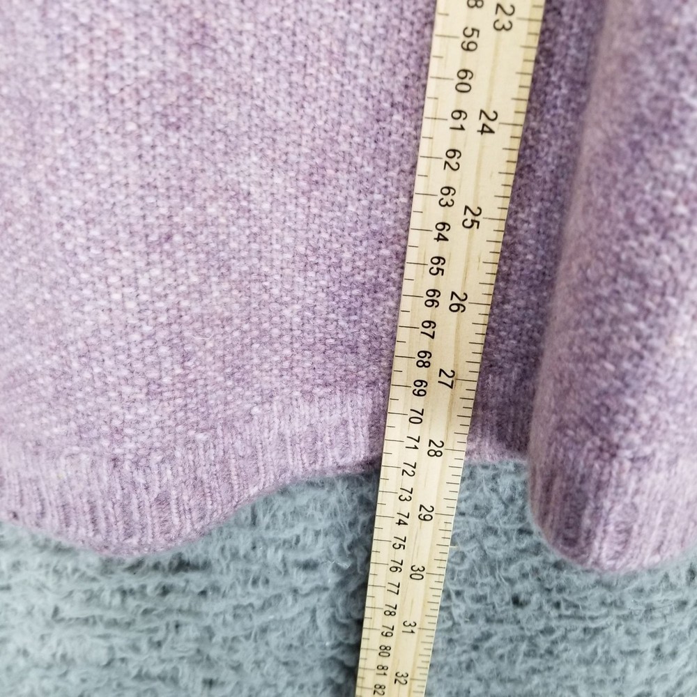 Loft Sweater Womens Medium Bobble Purple Knit Pullover Poncho