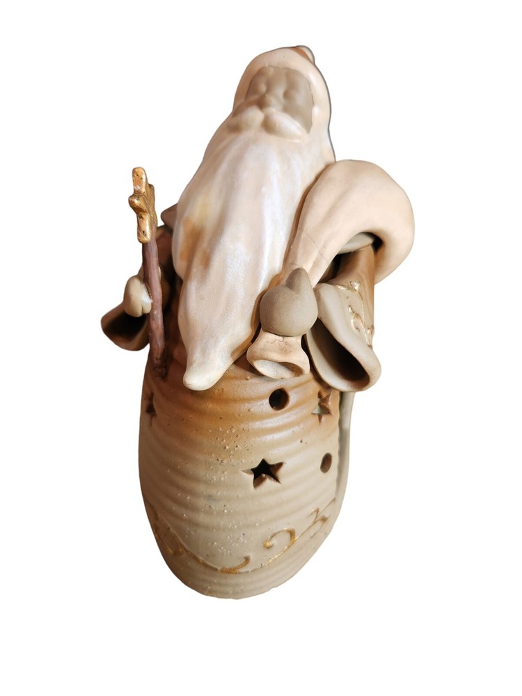 Santa Claus Tea Light 7" Luminary Statue