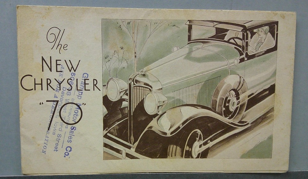 1931 Chrysler Sales Folder