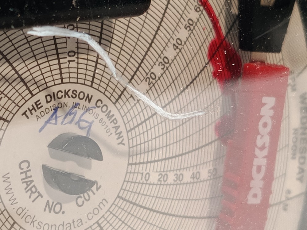 Dickson 4in temperature chart recorders, 7-day, LCD display as shown, untested