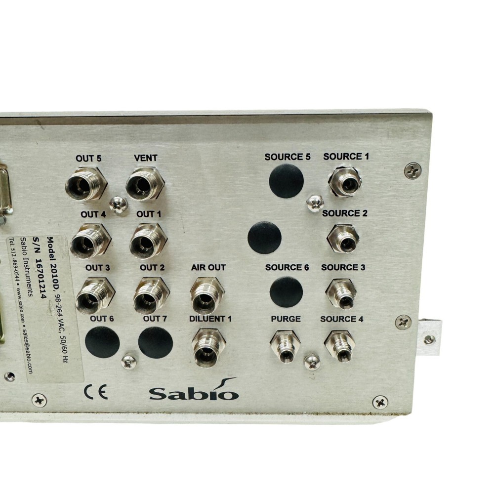 Sabio Instruments Model 2010D Gas Dilution Calibrator 2010