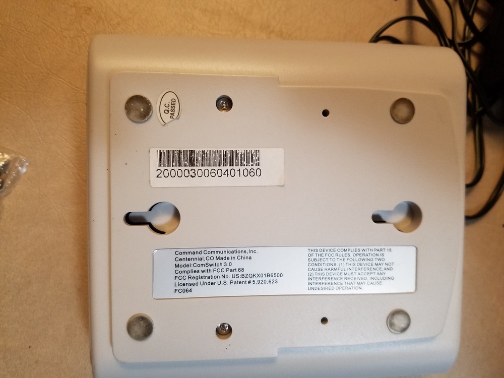 Command Communications ComSwitch 3.0 Shares Phone line between multiple devices