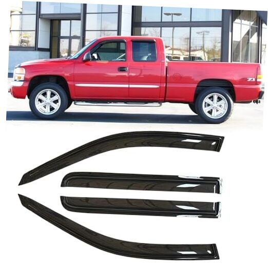 94044 Side Window Visor Wind Vent Deflector,4pc 1999-2007 Silverado/Sierra