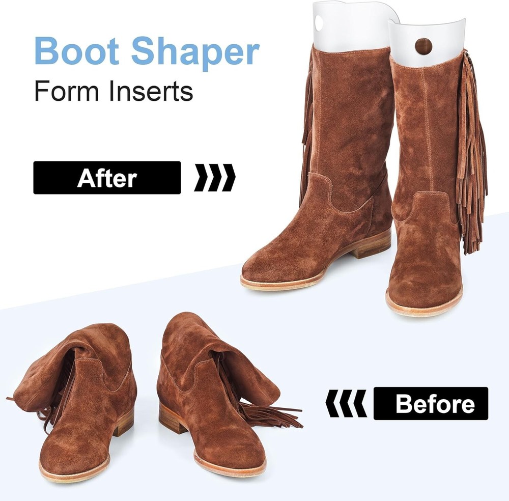 Boot Shaper Inserts PVC 10 Pieces Support Various Sizes Prevents Sagging Boots