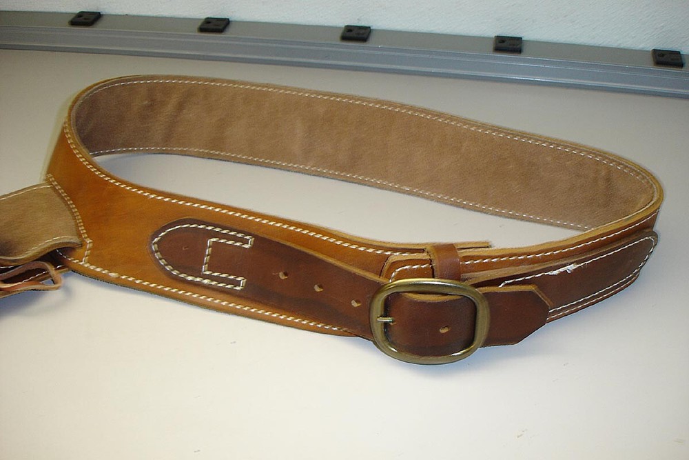 Full Leather Belt w Loops and Holster