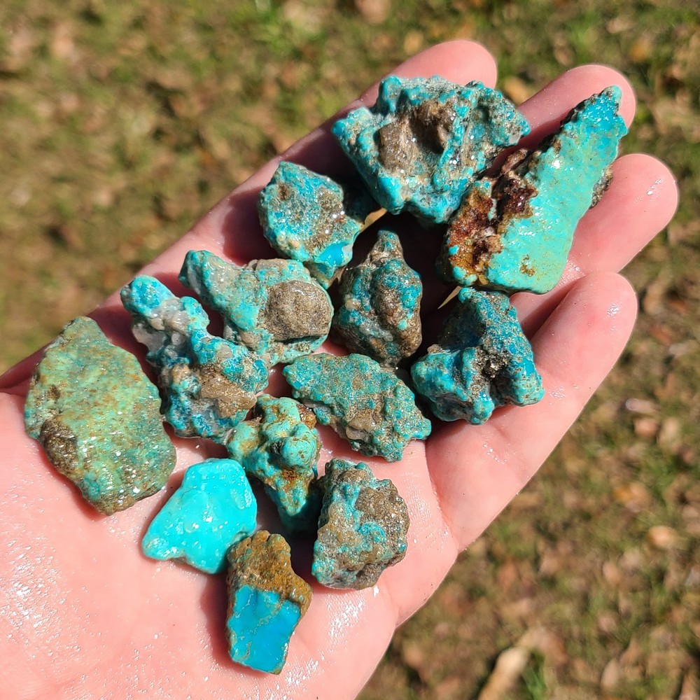 STABILIZED CAMPITOS TURQUOISE ROUGH MEXICO 124.1 GRAMS