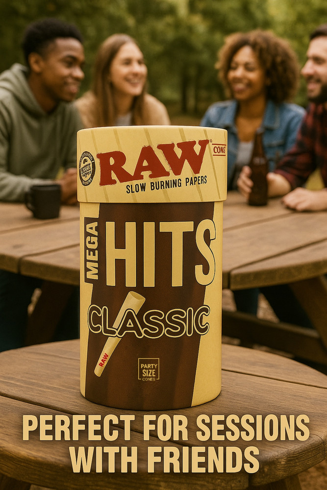 RAW Classic 1 1/4 Size Pre Rolled Cones | 100 Pack