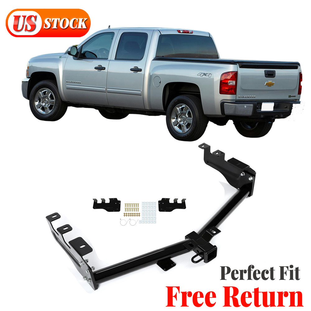Class 3 Trailer Hitch Receiver 2" For Chevy Silverado GMC Sierra 1500 1999-2013