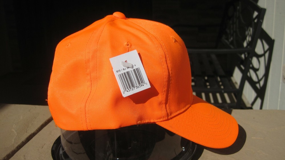 Hunting Cap Blaze-Orange Adjustable Baseball Cap Hat NEW