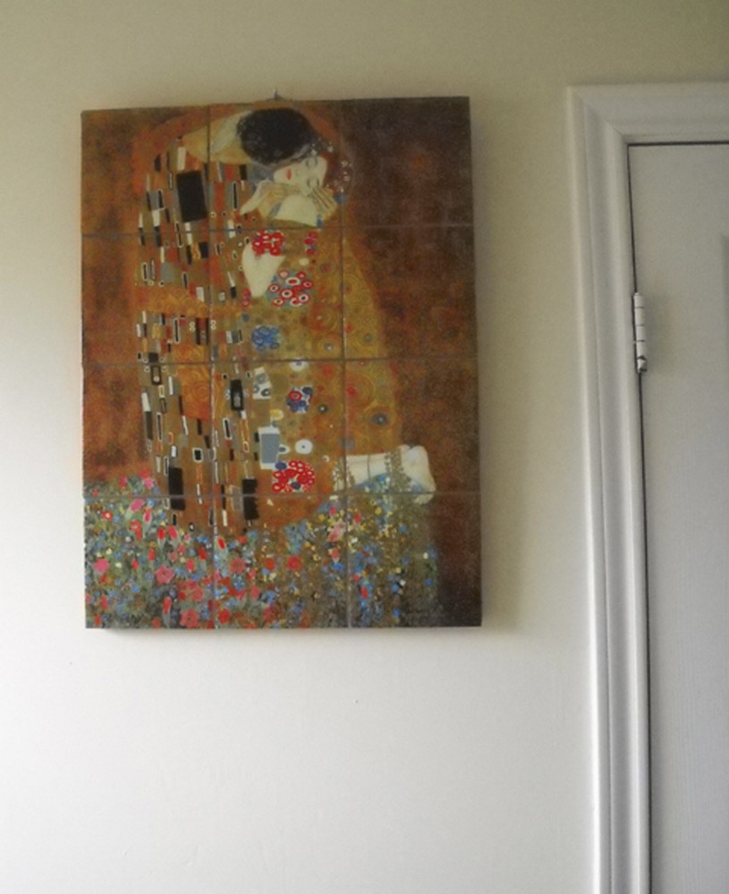 Art Mural Ceramic Kiss Klimt Backsplash Bath Tile #33