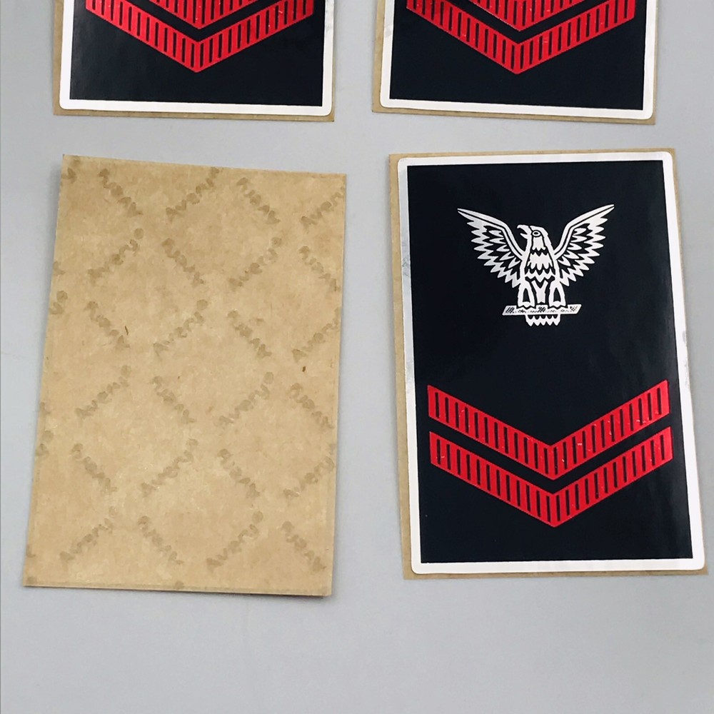 10 VTG US Navy Petty Officer Second Class E5 Sticker Decals 3"x2" Ken Nolan