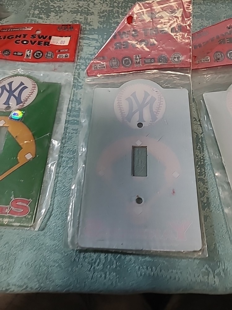 FOUR New York Yankees Light Switch