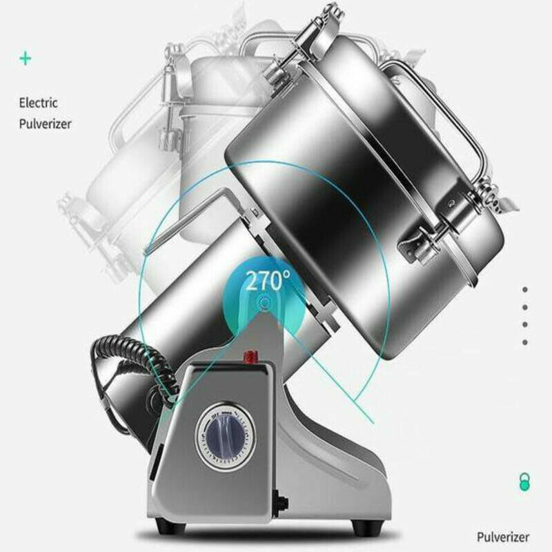 220V Electric Grain Grinder Coffee Bean Nuts Mill Grinding Machine Kitchen 800g