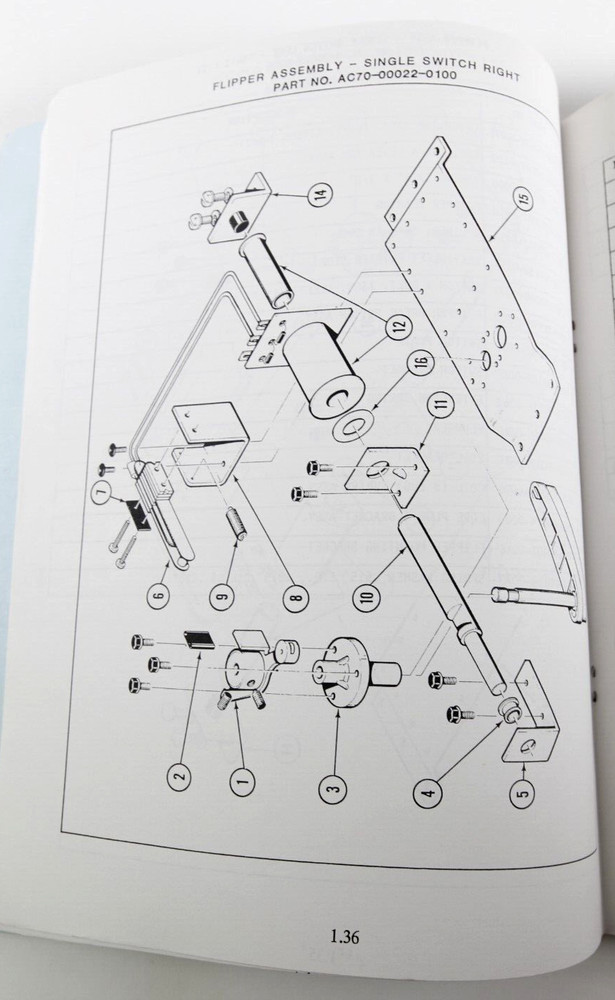 Bally (Midway-Sente) 1987 Pinball Game Common Assemblies Book