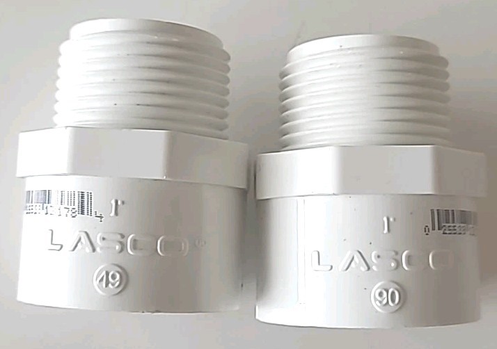 2X   Lasco 1" Mnpt x Socket Sch40 Male Adapter  #436010BC