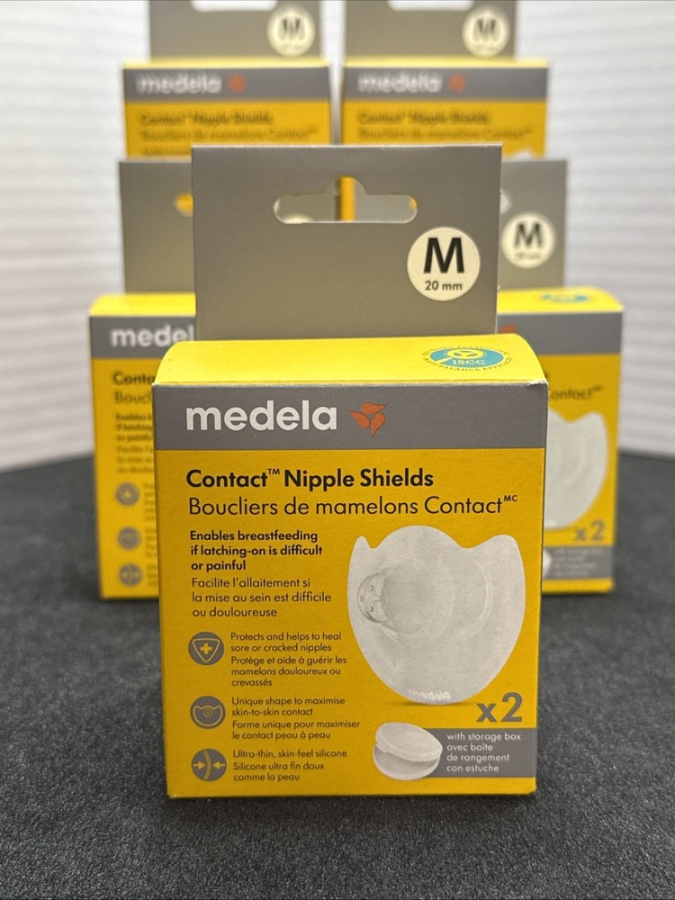 Medela Contact Nipple Shields Size Medium 20 mm / 2 Pack. With Storage Box