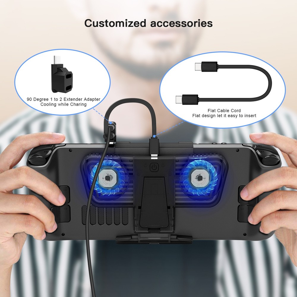 External LED Fan Cooler Holder Support Base For Steam Deck/Switch/Switch OLED