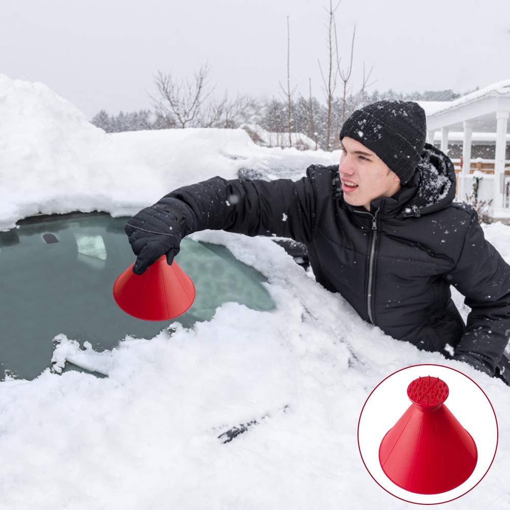 Ice Scraper for car, Red Ice Scraper Multi-function Car Ice Scraper Snow Remover