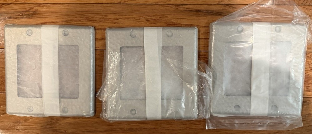 Hammered Wall Plate BUNDLE (7) Craftsman Rustic Switch & Outlet Covers + Screws