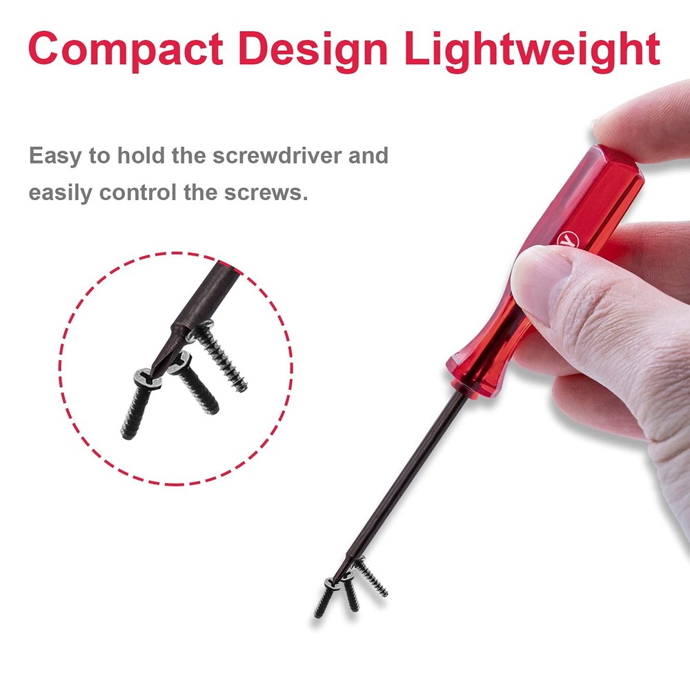 Mcbazel Tri-Wing & Screwdriver Set for N-Switch/Switch 2/Switch OLED GBA Red