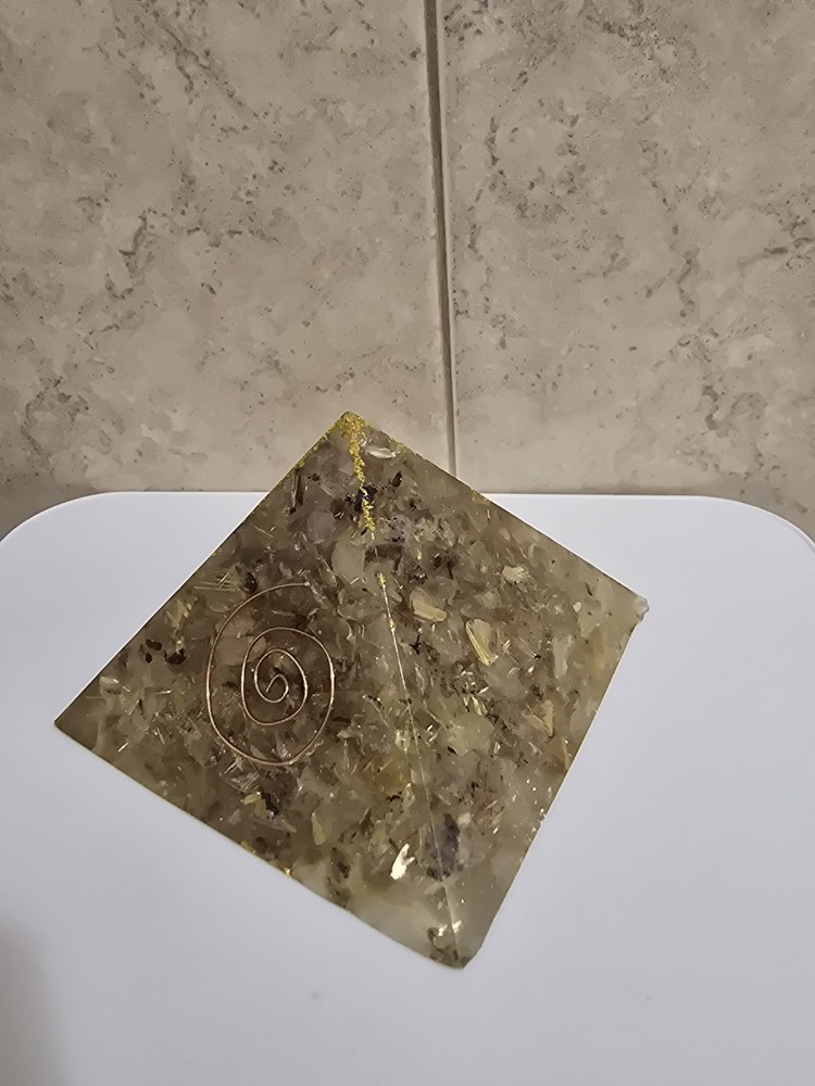 Citrine-infused Orgonite Pyramid