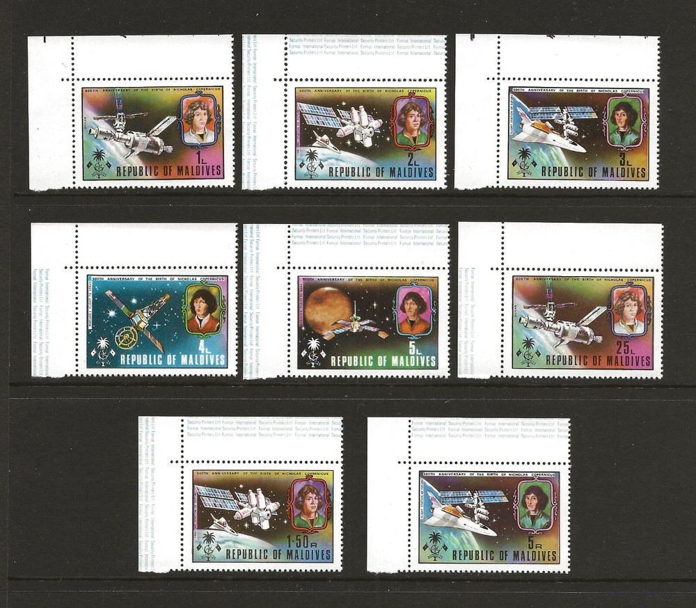 1974 Maldives Copernicus SG491-498 Unmounted Mint
