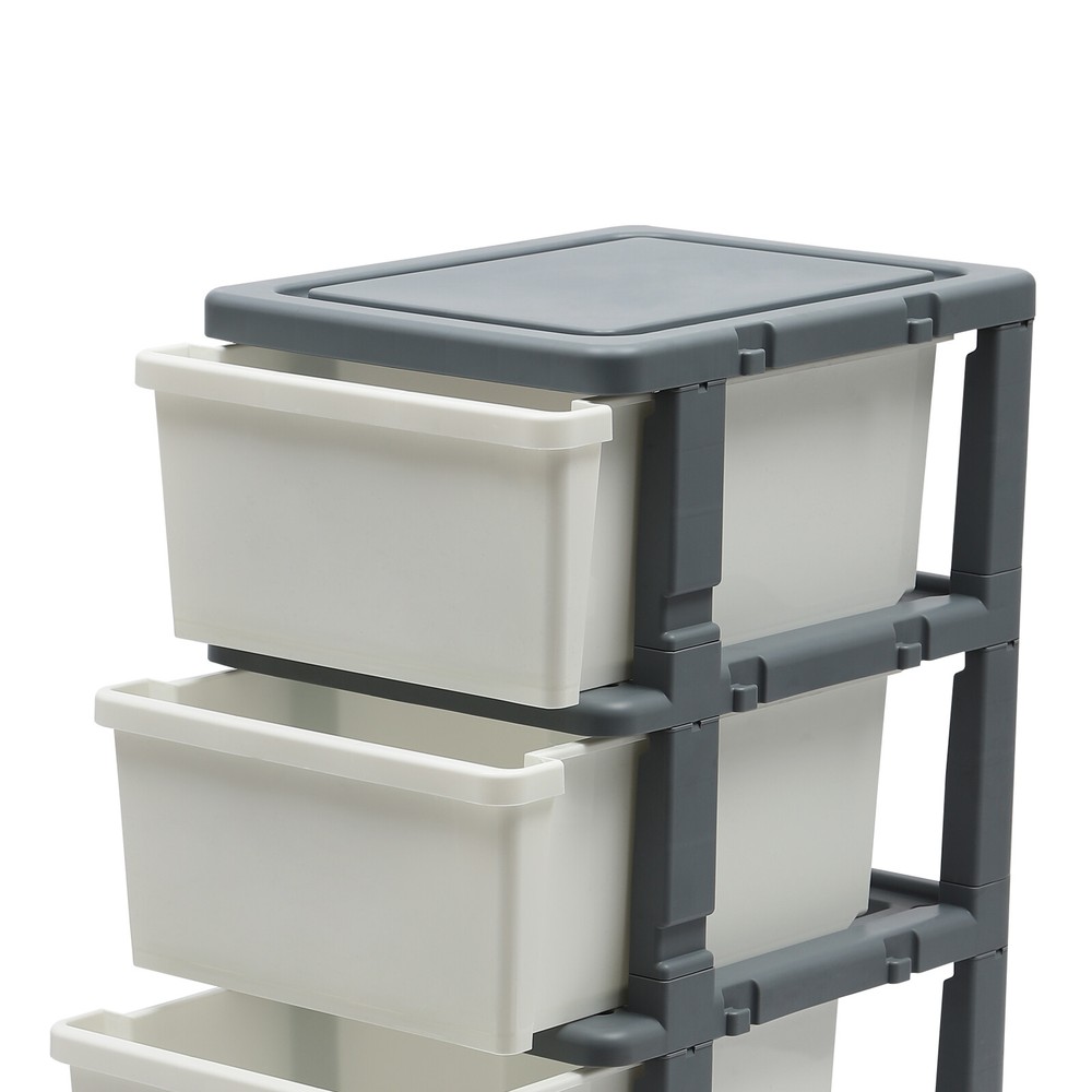 4-Drawer Storage Organizer with Tray Top