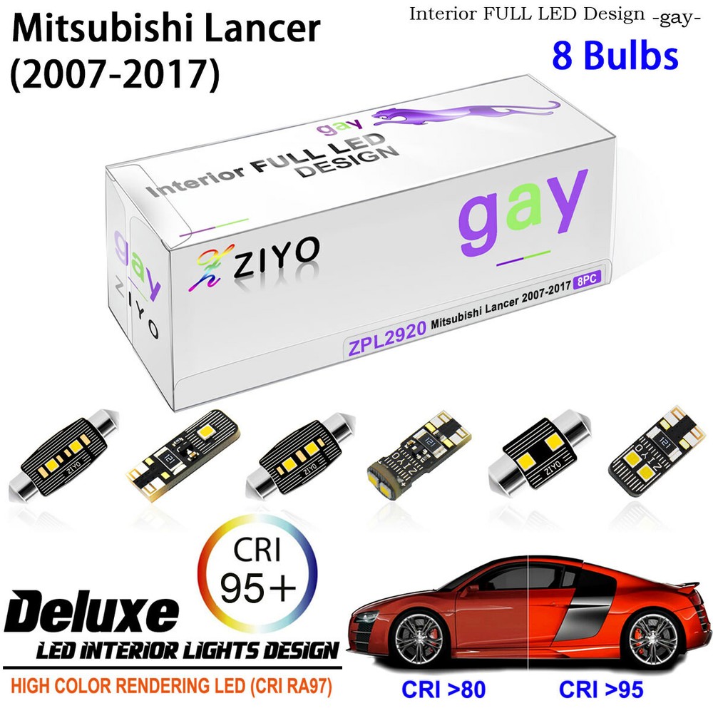 LED Light Bulbs Interior Light Kit for Mitsubishi Lancer 2007-2017 Dome Light