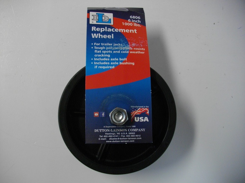 Dutton-Lainson 6806 Trailer Jack 6" Replacement Wheel