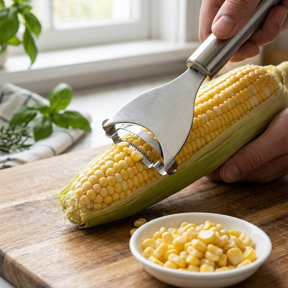 Corn Peeler Stripper Tool Stainless Steel for Quick Corn Kernel Removal