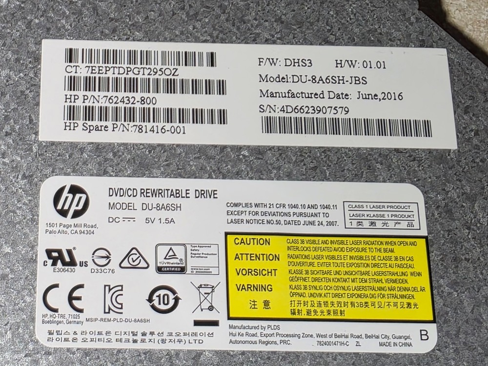HP Z440 Workstation Optical Drive Writer 762432-800 ships quickly