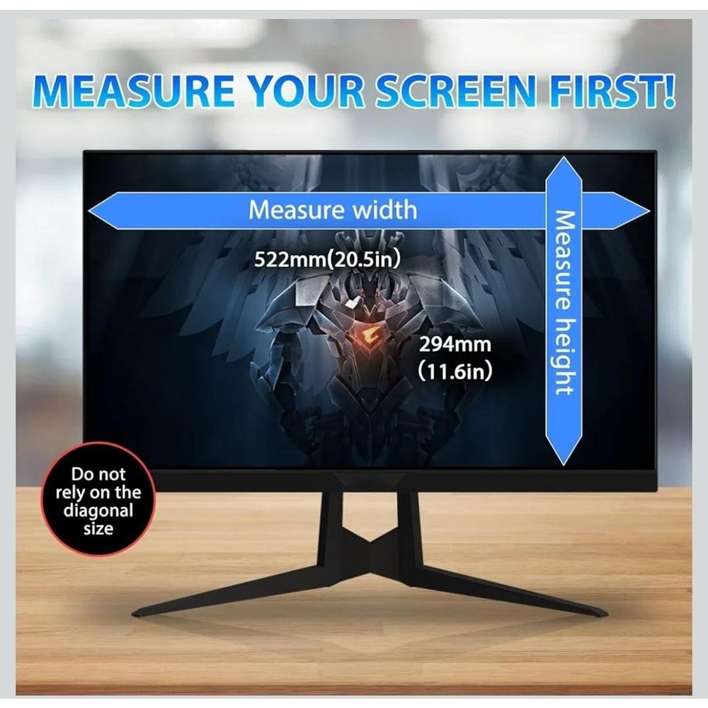 Computer Privacy Screen 23.6 Inch Magnetic, Removable Hanging Privacy Shield